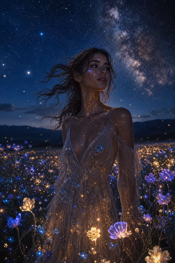 Glowing Night Field