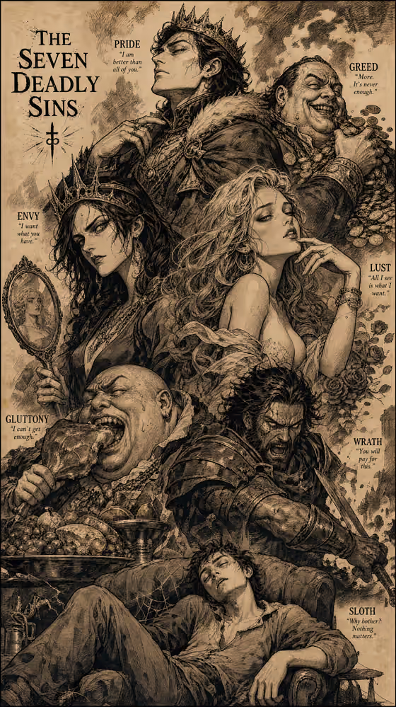 Sepia Ink Allegory