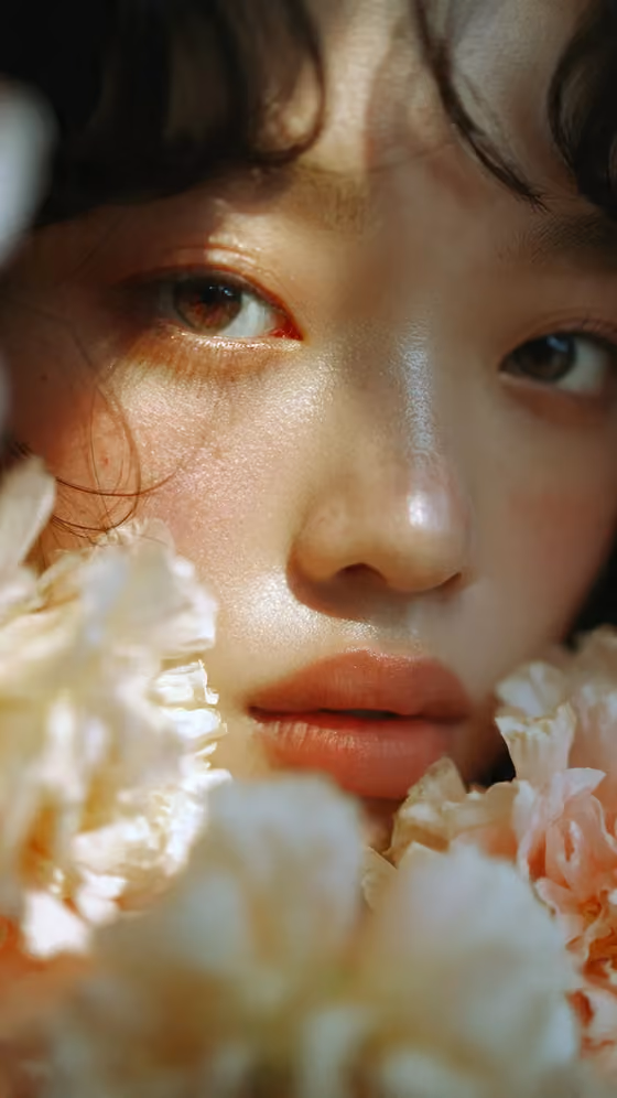 Floral Intimacy Portrait