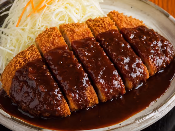 Glossy Tonkatsu Food Photo