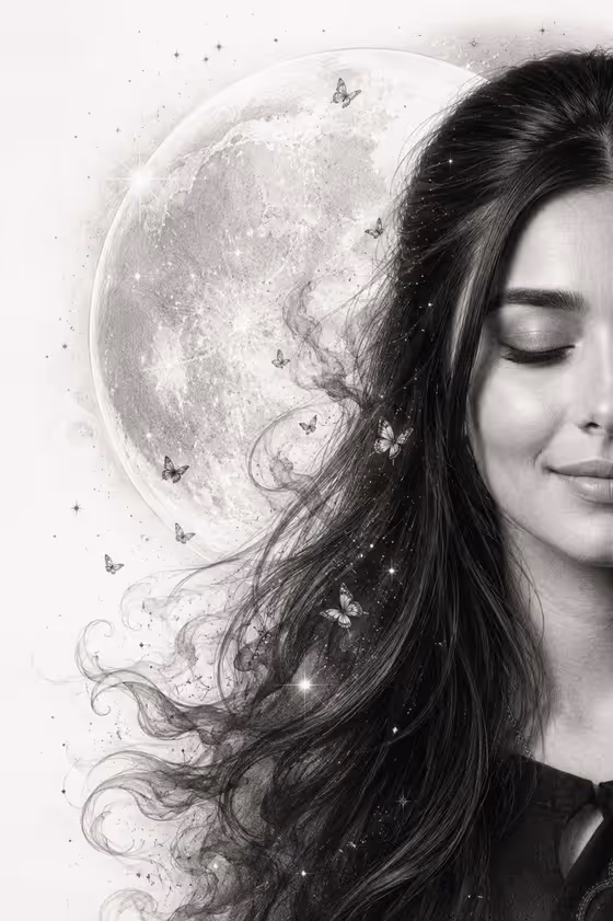 Celestial Graphite Portrait