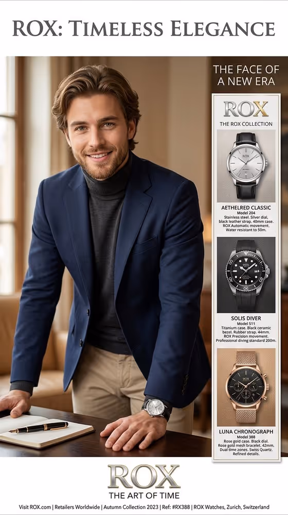 Luxury Watch Ad template result
