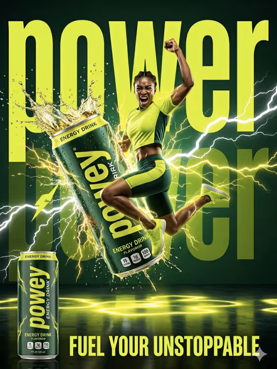 Energy Splash Ad template result