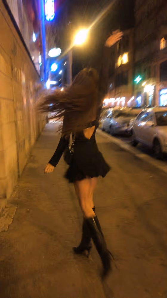 Smartphone Night Motion Blur Photo template result