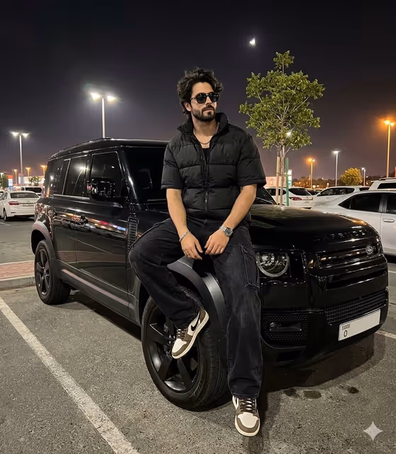 Night Parking Defender Car Portrait