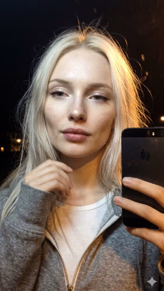 Late Night Selfie template result