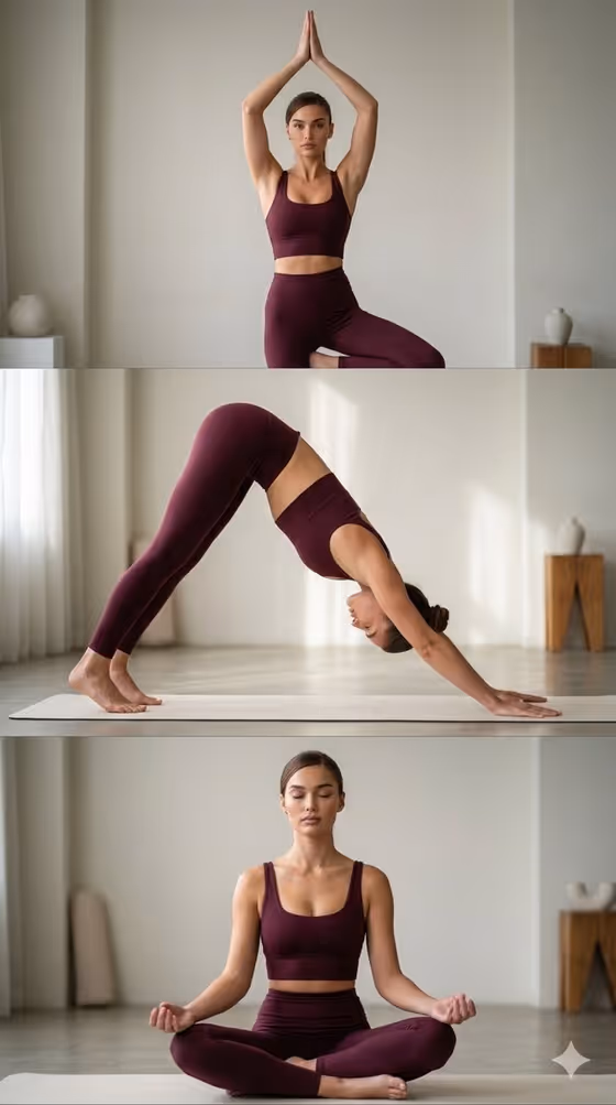 Yoga Pose Triptych