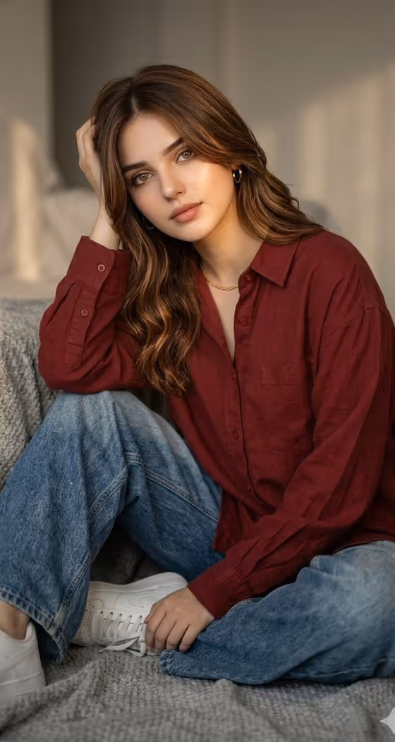 Moody Red Portrait template result