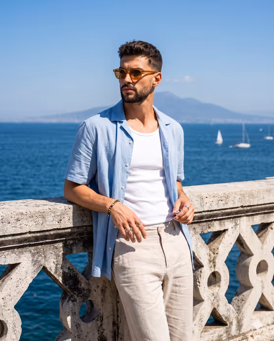 Mediterranean Summer Male Lifestyle Portrait template result