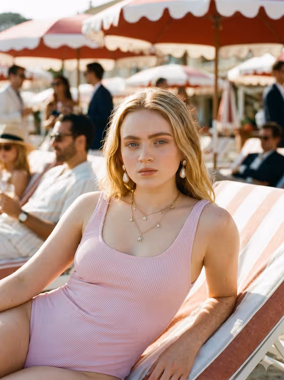 Golden Hour Beach Club Portrait