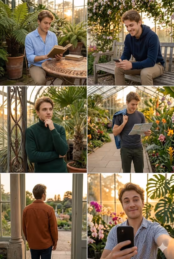Sunlit Greenhouse Exploration Collage template result