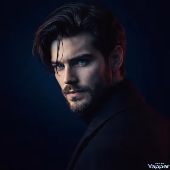 Noir Editorial Portrait template result