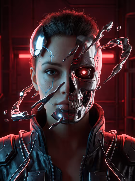 Chrome Skull Portrait