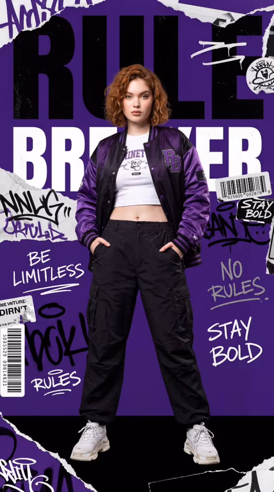 Streetwear Editorial Fashion Poster template result