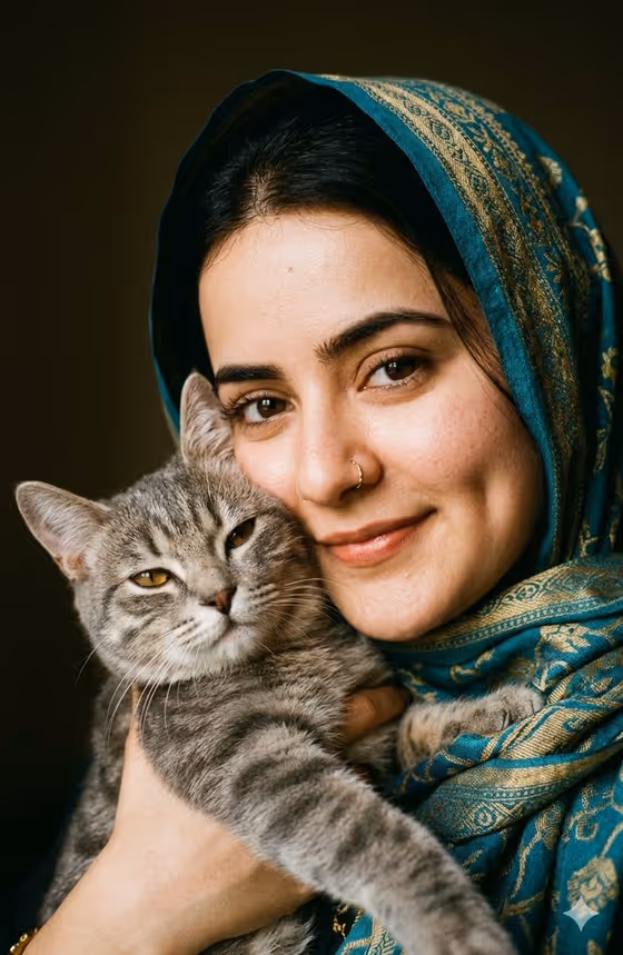 Feline Companion Portrait
