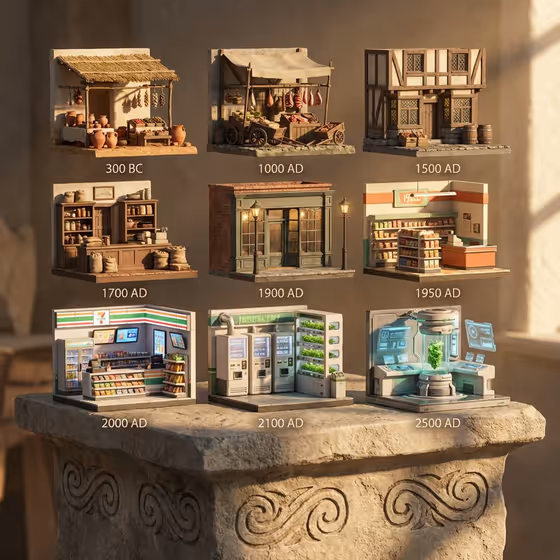 Evolution Diorama Grid