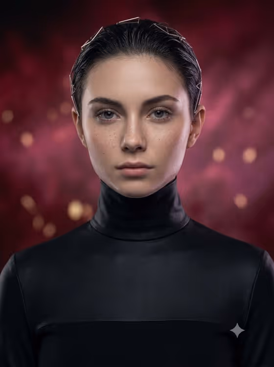 Geometric Halo Portrait template result