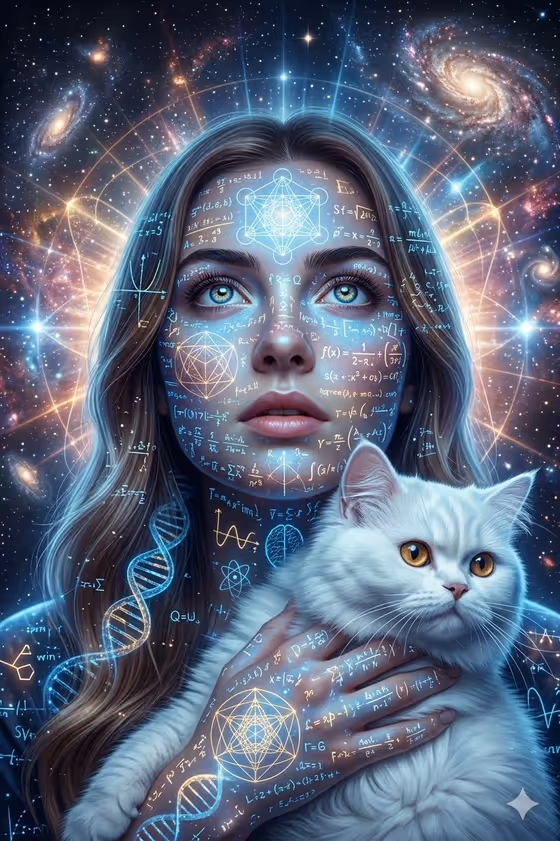 Cosmic Science Visualization Portrait