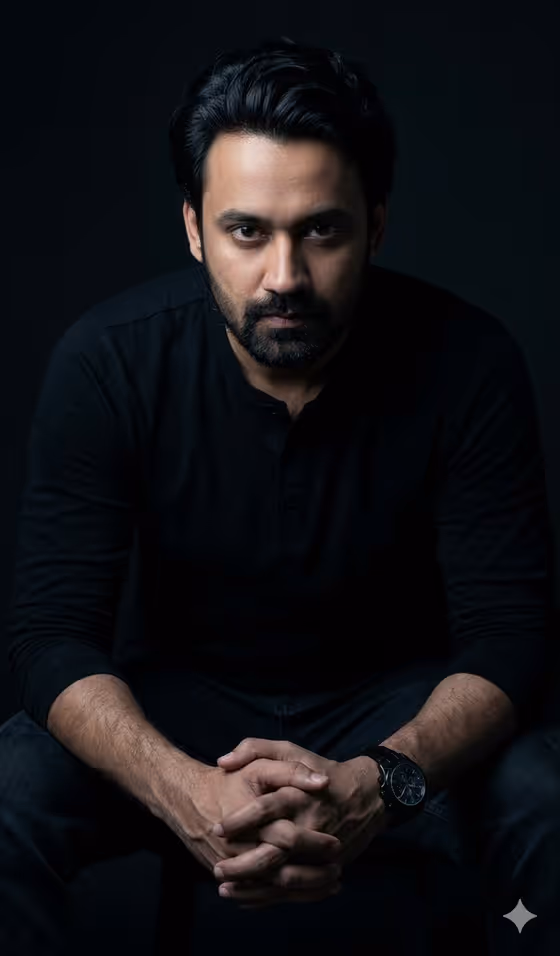 Powerful Studio Portrait with Low-Key Lighting template result