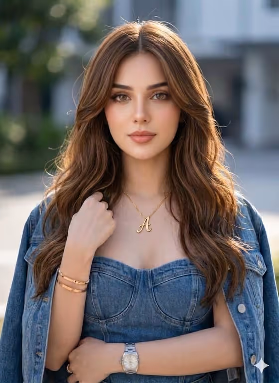 Denim Glow Portrait template result