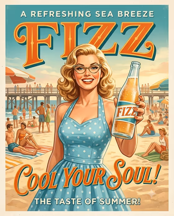 Vintage Soda Advertisement template result
