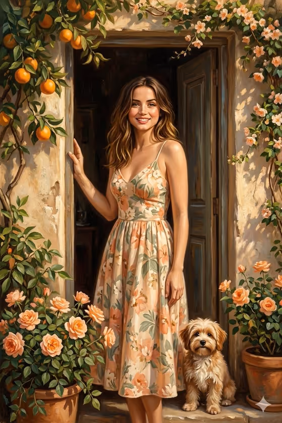 Mediterranean Doorway Painterly Portrait template result