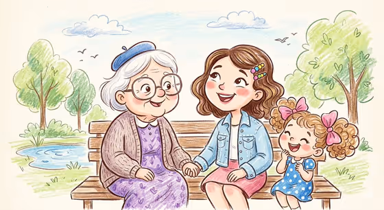 Family Crayon Portrait