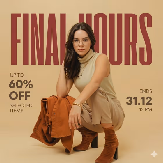 Editorial Sale Poster template result