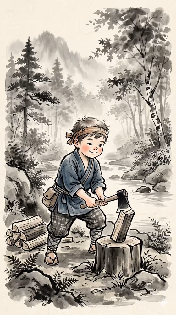 Ink Wash Childhood