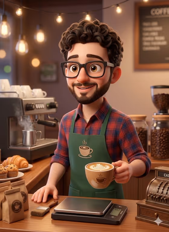 Animated Barista Character