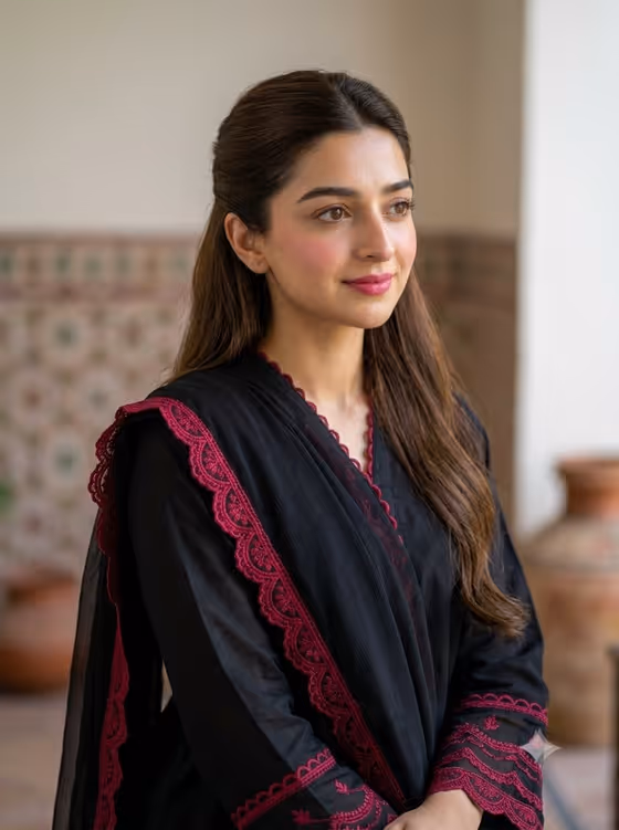 Pakistani Traditional Dress Cinematic Portrait template result