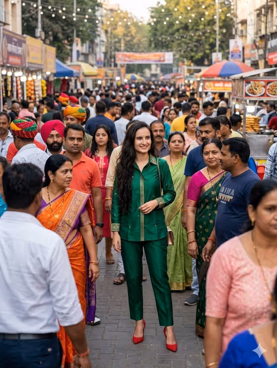 Indian Street Market Portrait