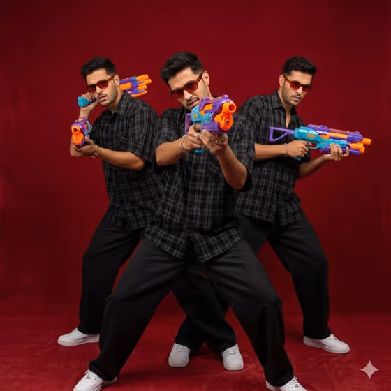 South Asian Man Clone Portrait template result