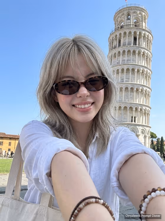 Travel Selfie Portrait template result