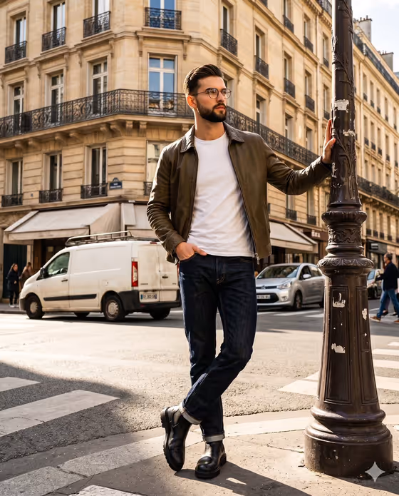 Editorial Parisian Street Style Portrait template result