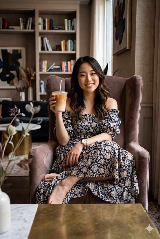 Cozy Iced Latte Portrait template result