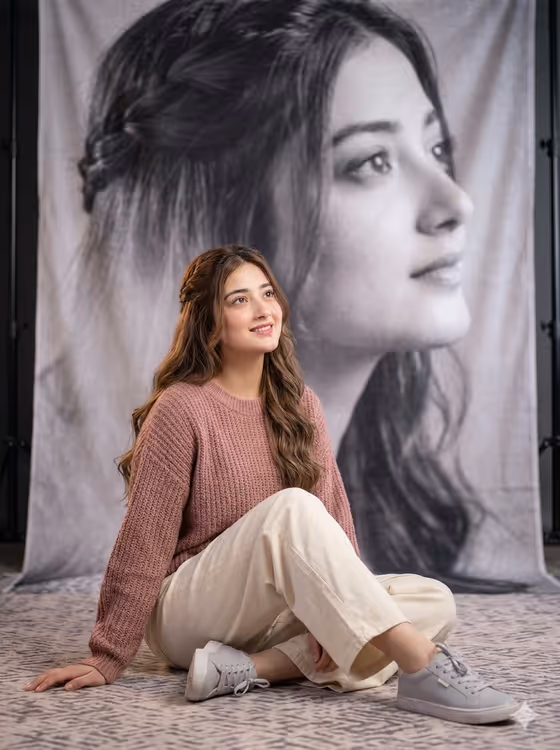 Artistic Floor Seated Portrait template result