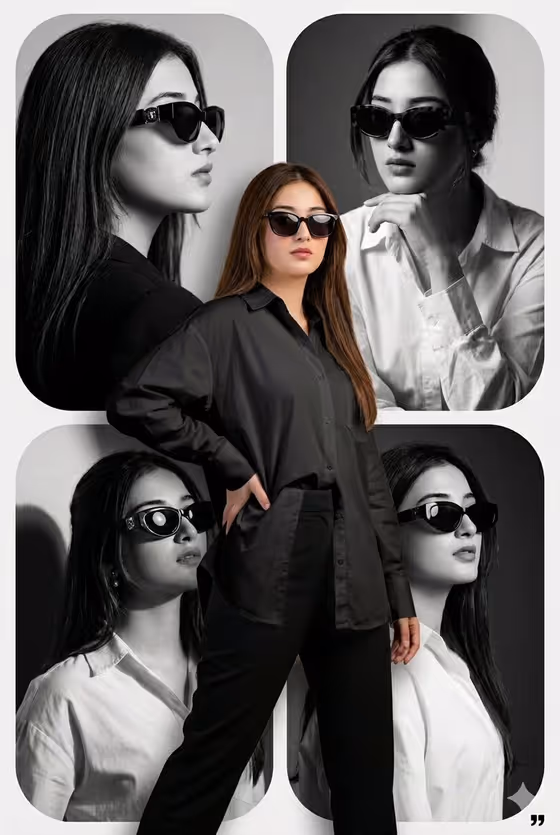 Modern Editorial Fashion Collage Poster template result