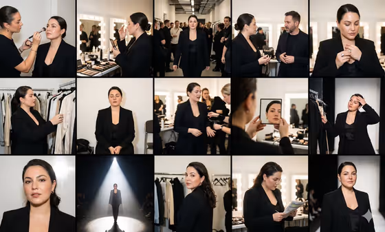 Fashion Week Backstage Contact Sheet template result