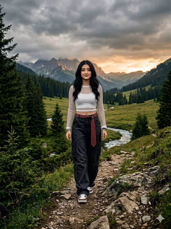 Street Fashion Valley Hike Portrait