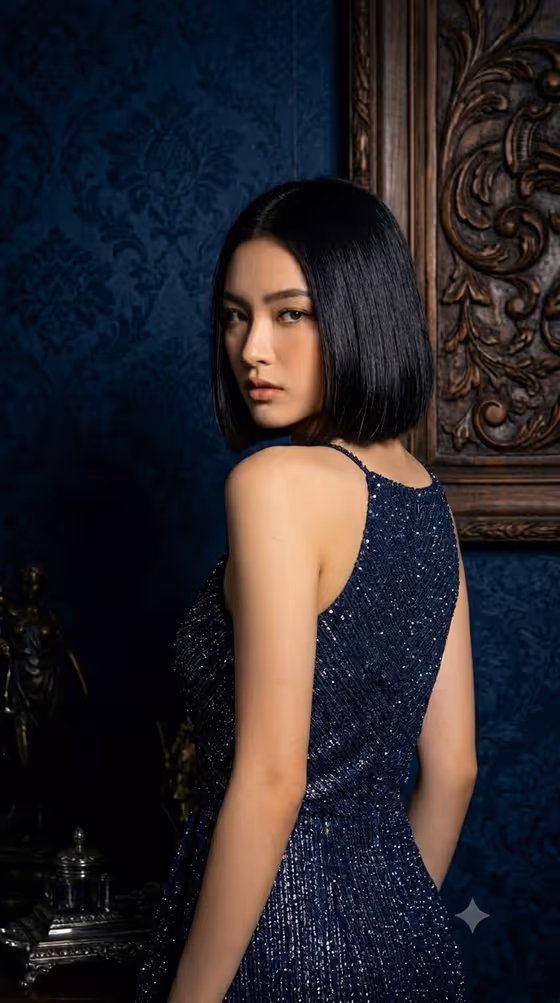 Elegant Glitter Portrait