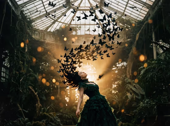 Ecstatic Butterfly Dream Subterranean Portrait