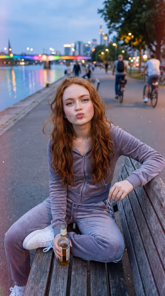 Realistic Redhead Lifestyle Portrait template result
