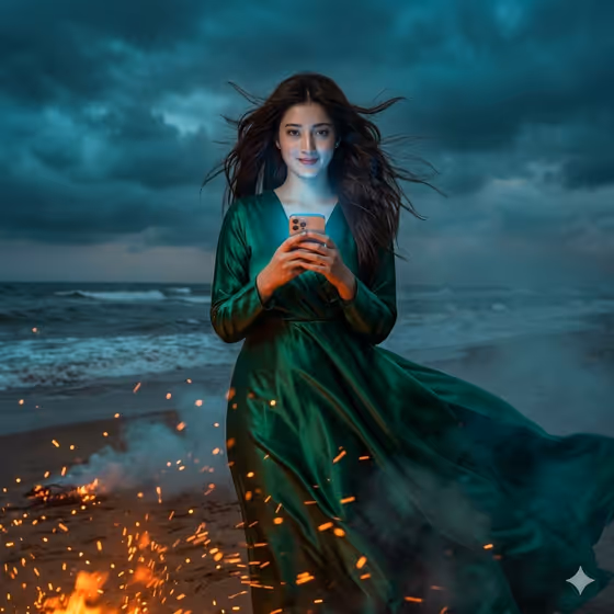 Stormy Fashion Portrait template result