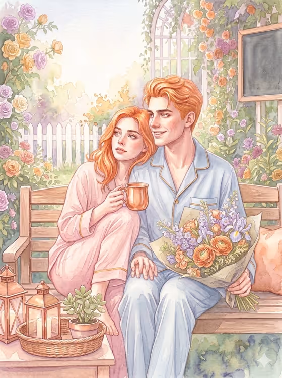 Romantic Garden Watercolor Illustration template result