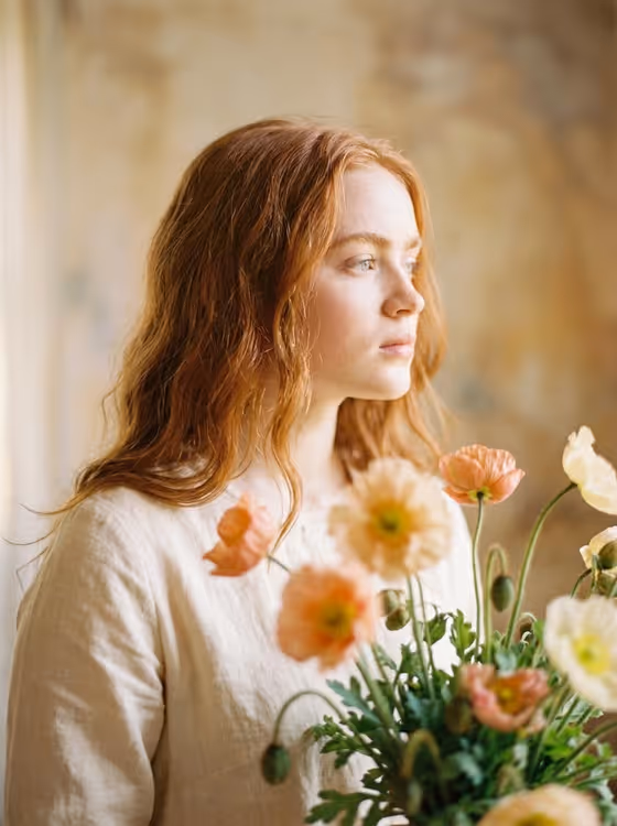 Soft-Focus Floral Portrait template result