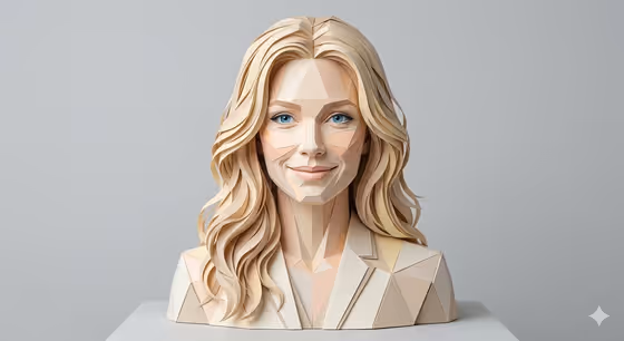Paper Sculpture Portrait template result