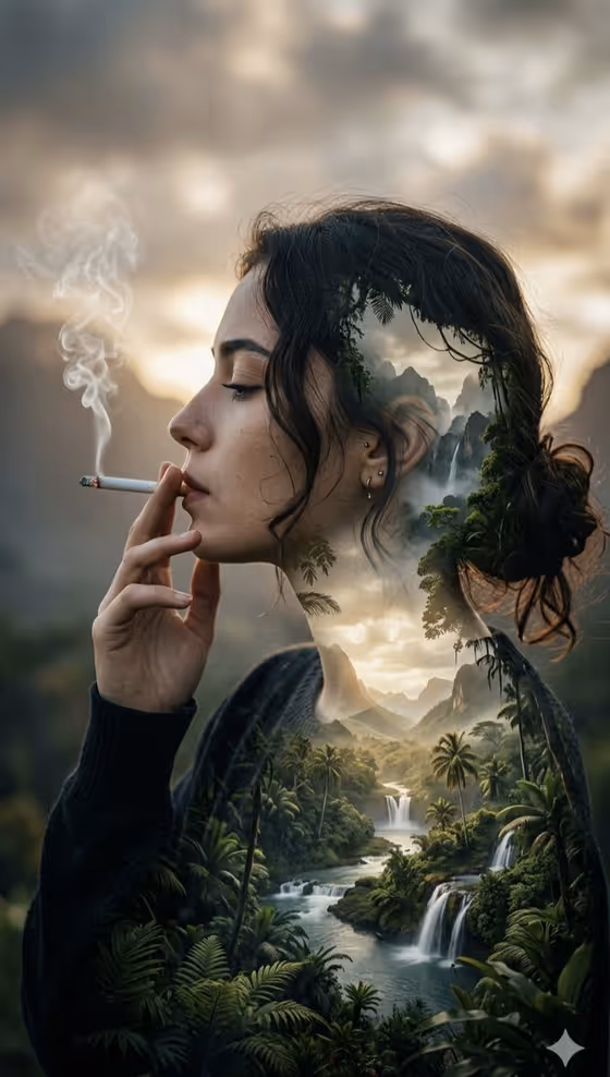 Tropical Exposure Portrait template result