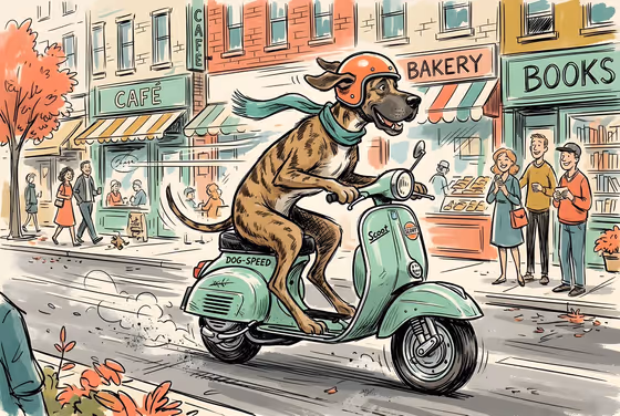 Scooter Pup Sketch template result