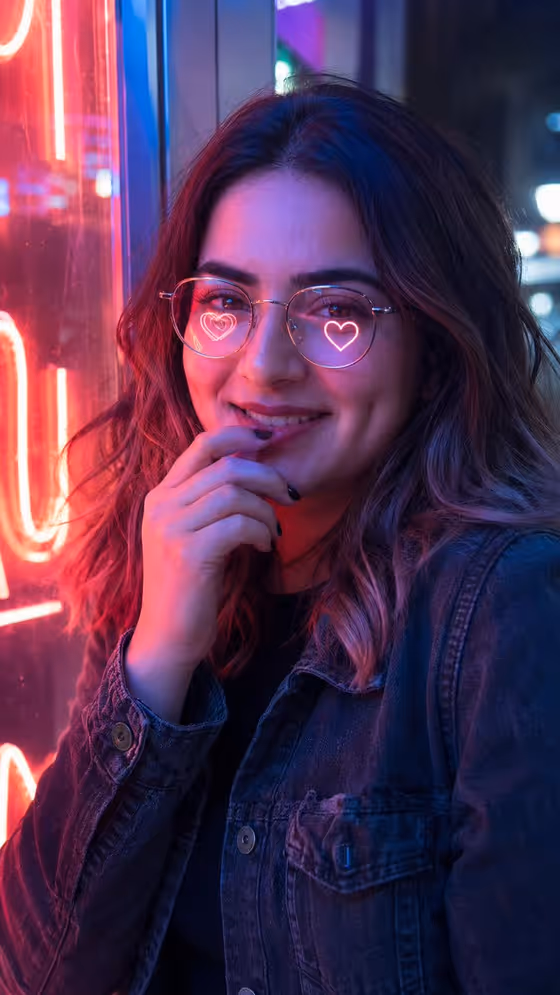 Neon Smartphone Portrait